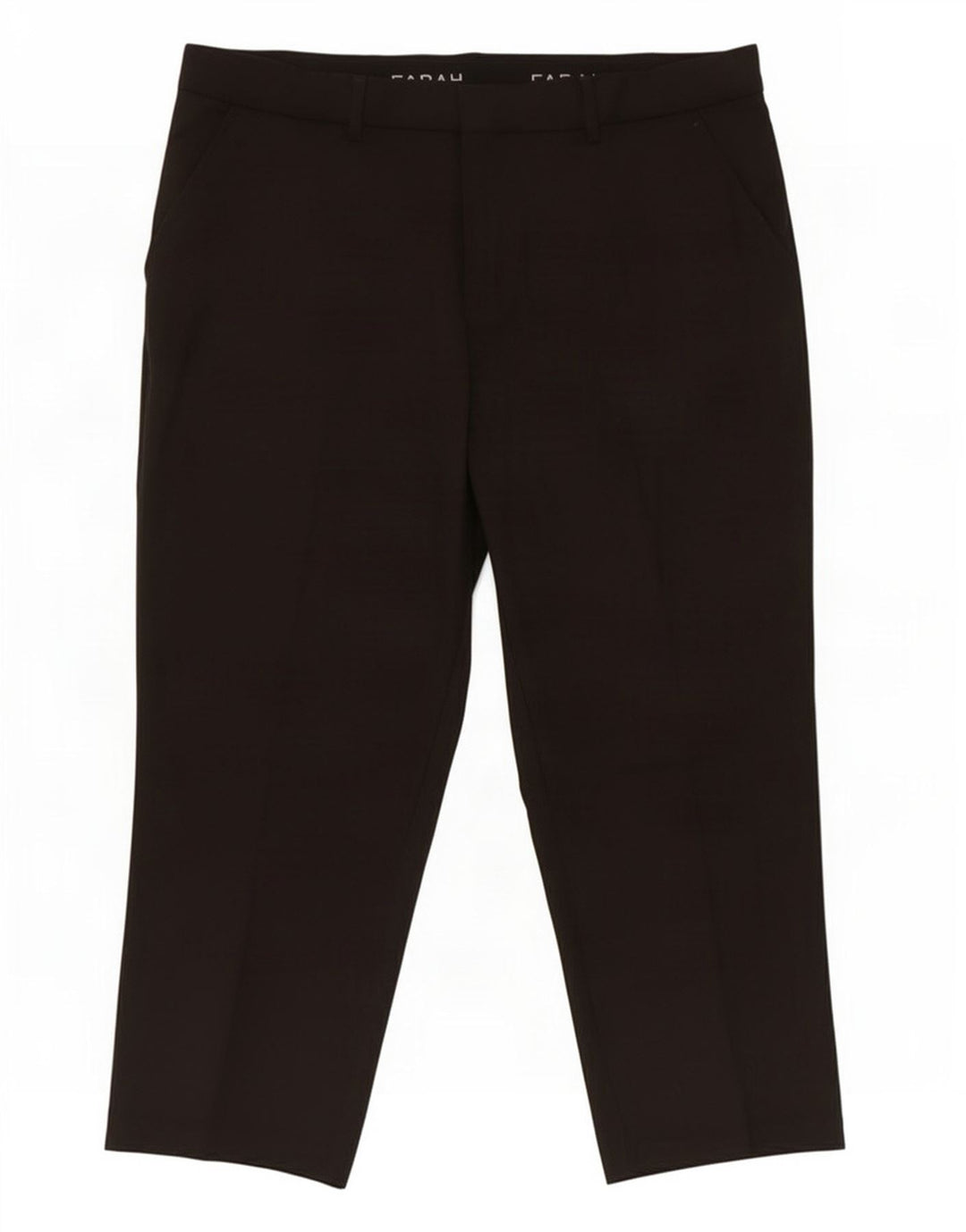 Farah Pantalón de traje recto para hombre W40 L27 Poliéster negro