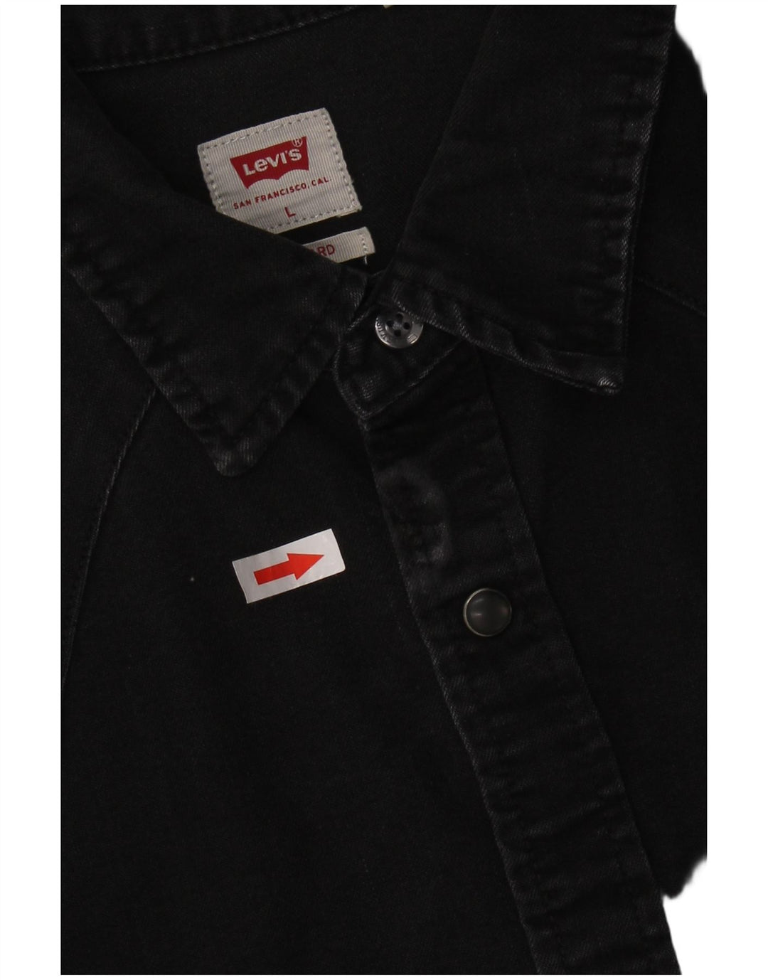 LEVI'S Camisa vaquera estándar para hombre Algodón negro grande