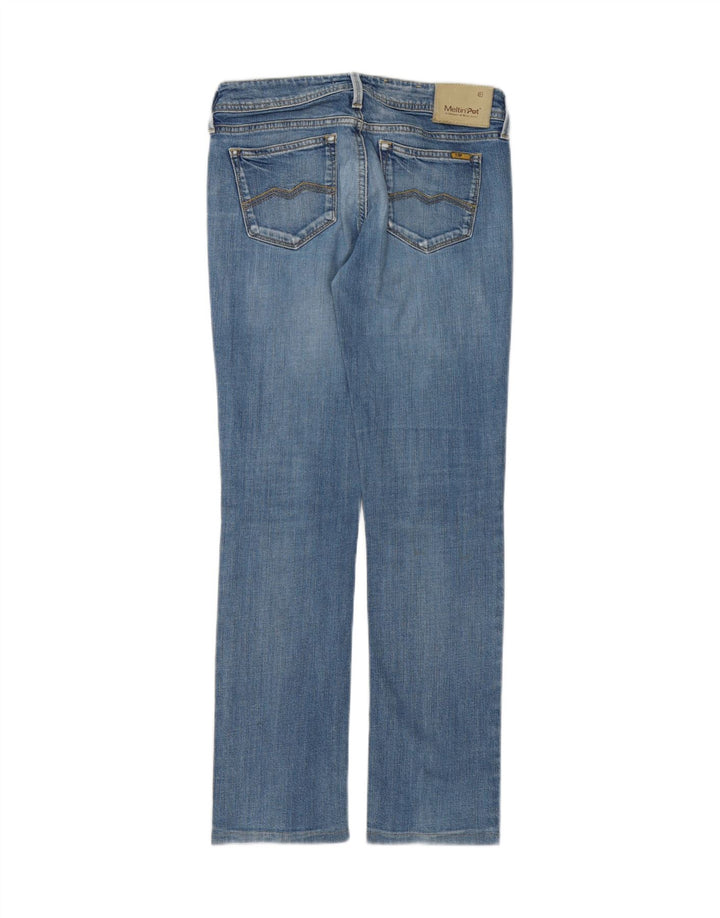 MELTIN' POT Womens Straight Jeans W28 L30 Blue Cotton