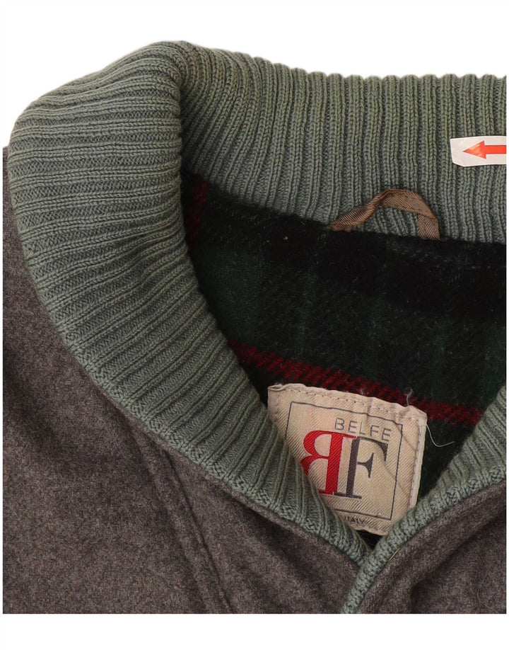 Belfe & Belfe Abrigo cortavientos para hombre UK 36 Small Grey