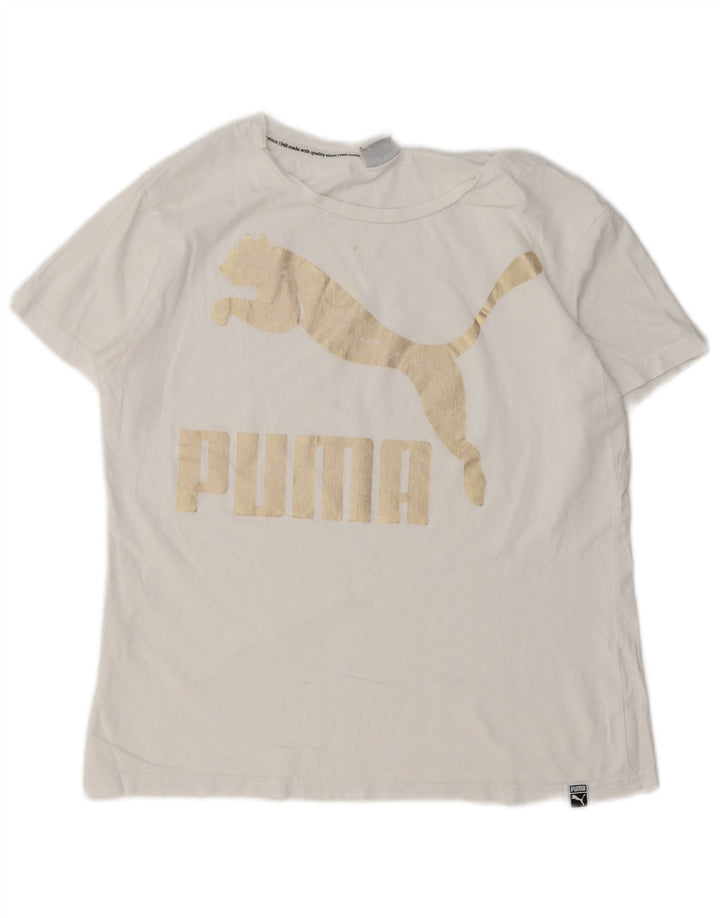 PUMA Camiseta gráfica para mujer Top UK 12 Medium White