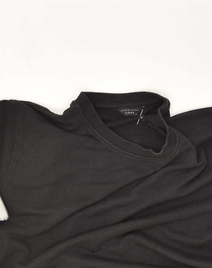 JACK & JONES Womens T-Shirt Top XL Black Cotton | Vintage Jack & Jones | Thrift | Second-Hand Jack & Jones | Used Clothing | Messina Hembry 