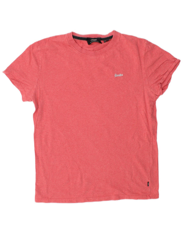 SUPERDRY Hombre Camiseta Top Medium Rosa