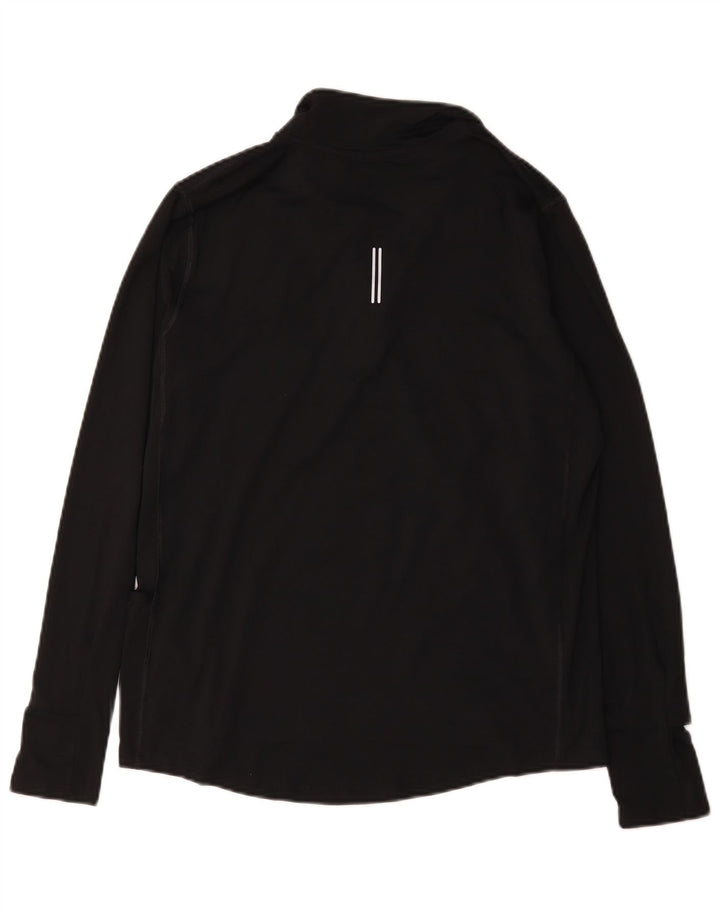 Nike Dri Fit - Chándal con cremallera y cuello para hombre, talla mediana, poliéster negro