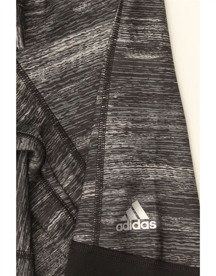 ADIDAS Leggings Capri para Mujer Reino Unido 8 Pequeño Gris Colorblock