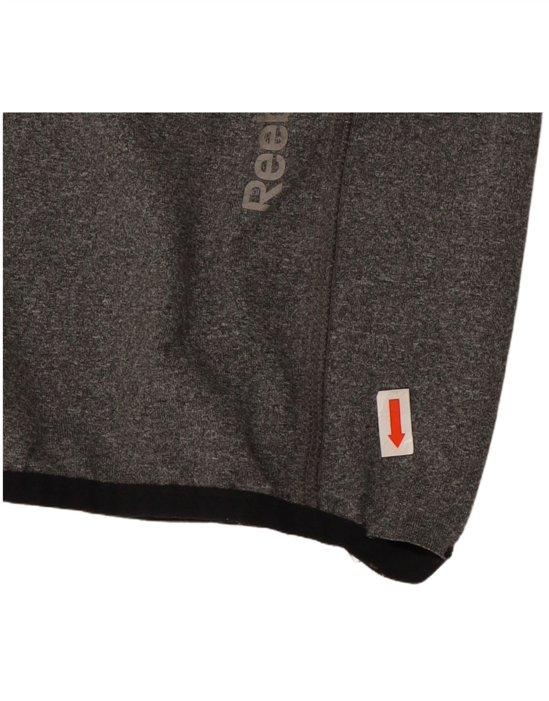 REEBOK Hombre Zip Neck Jersey Chándal Top Pequeño Gris Poliéster