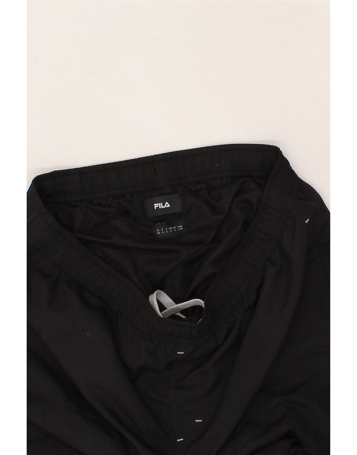 FILA Mens Sport Shorts Large  Black Colourblock Polyester Vintage Fila and Second-Hand Fila from Messina Hembry 