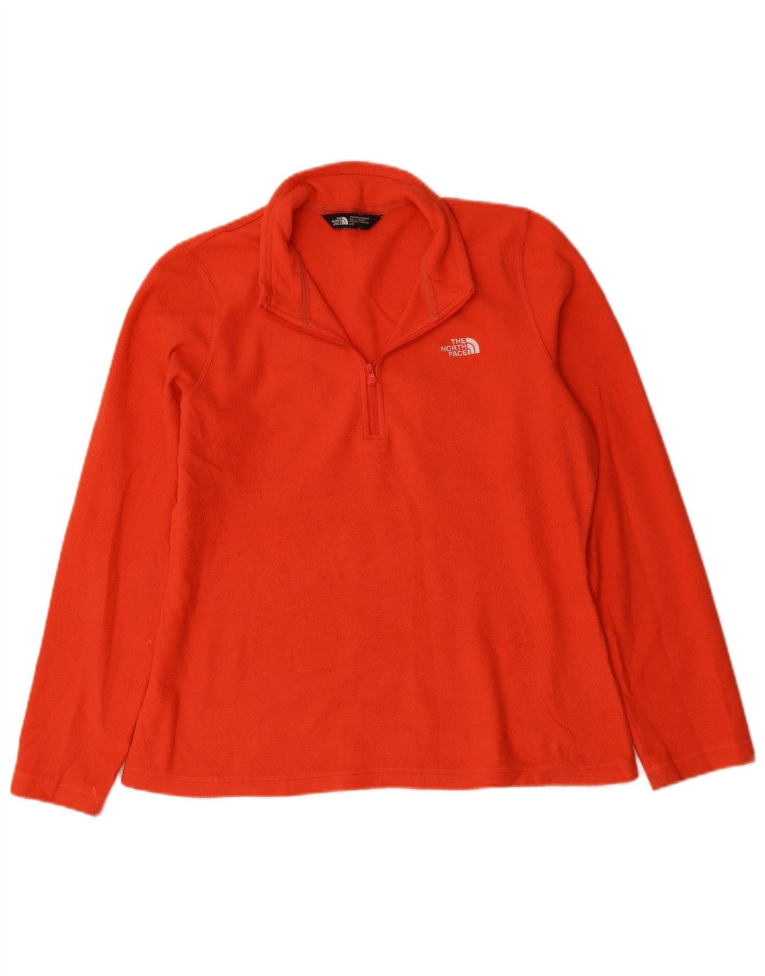 The North Face Jersey de forro polar con cuello y cremallera para mujer UK 46 Poliéster naranja grande