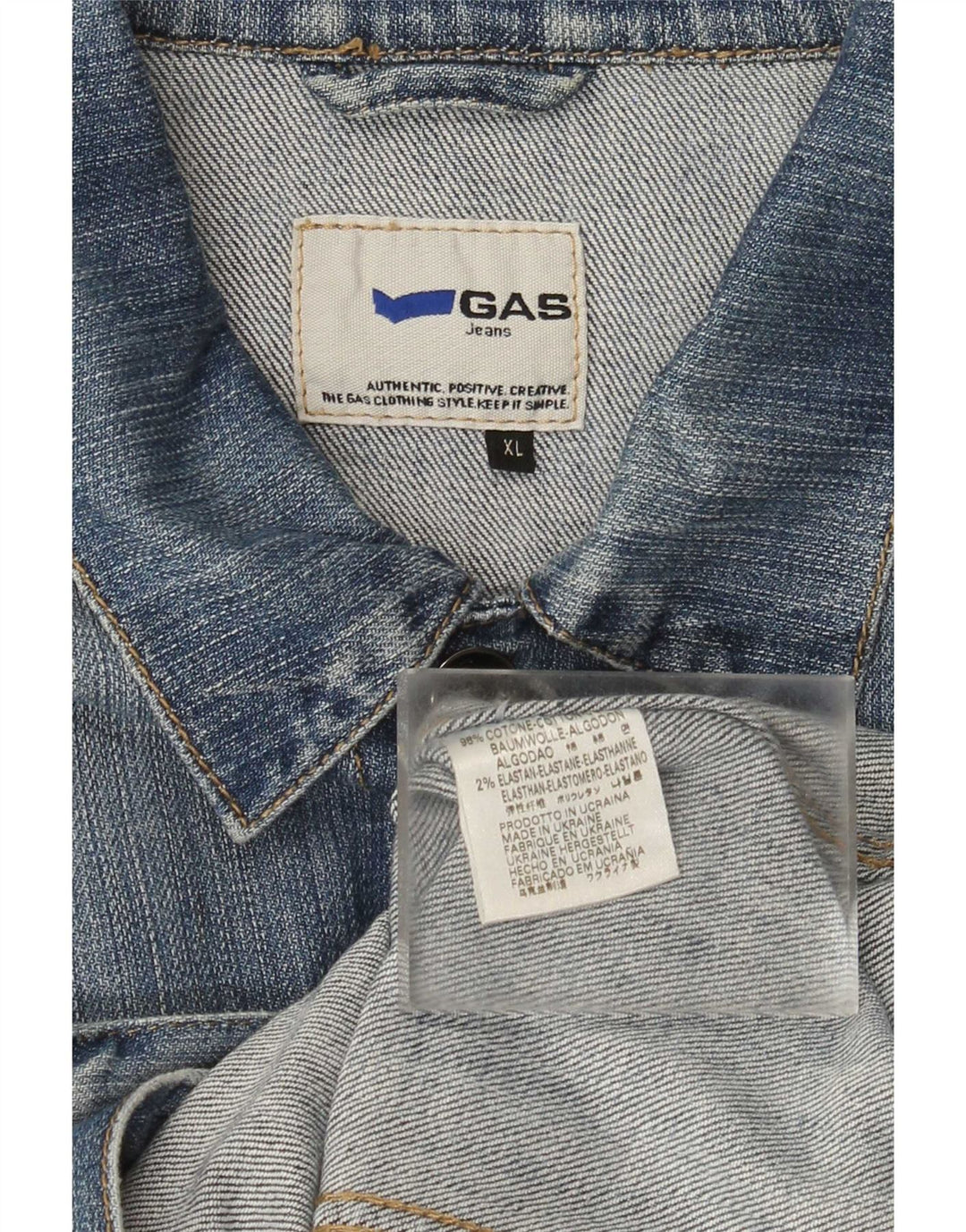 Gas Chaqueta Vaquera Mujer ES 40 XL Algodón Azul