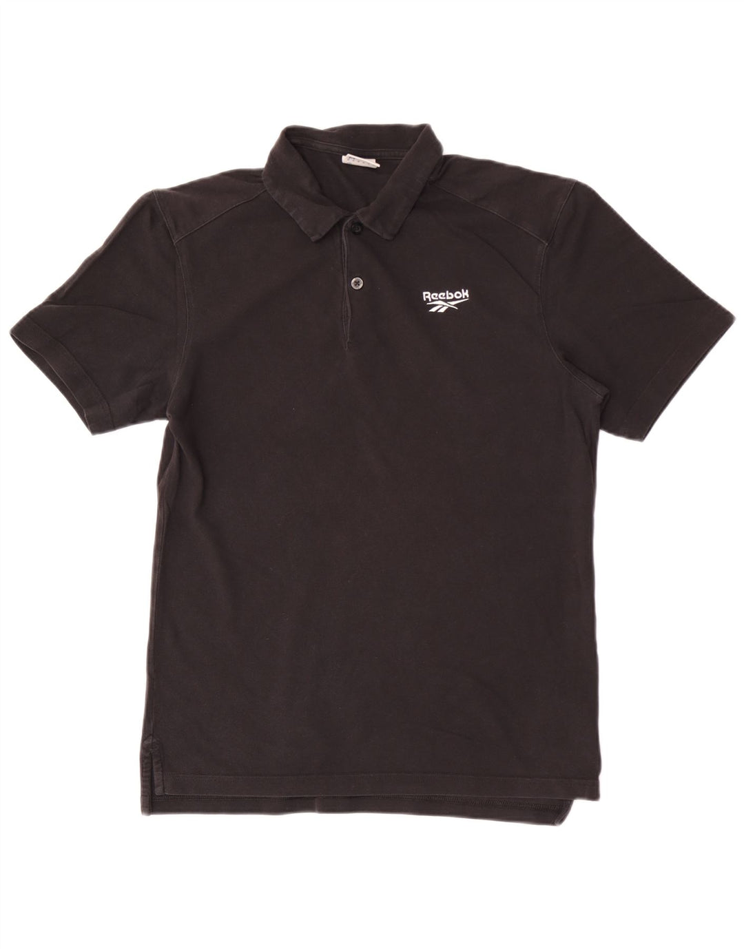 Polo Reebok Hombre Mediano Negro Algodón