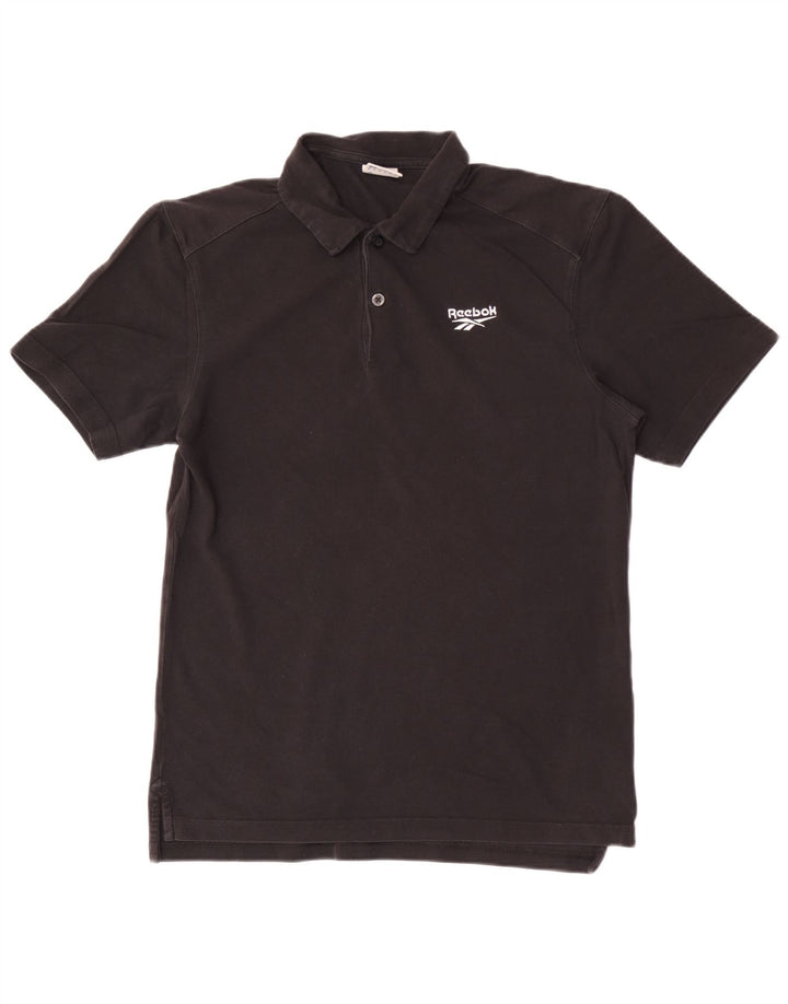 Polo Reebok Hombre Mediano Negro Algodón