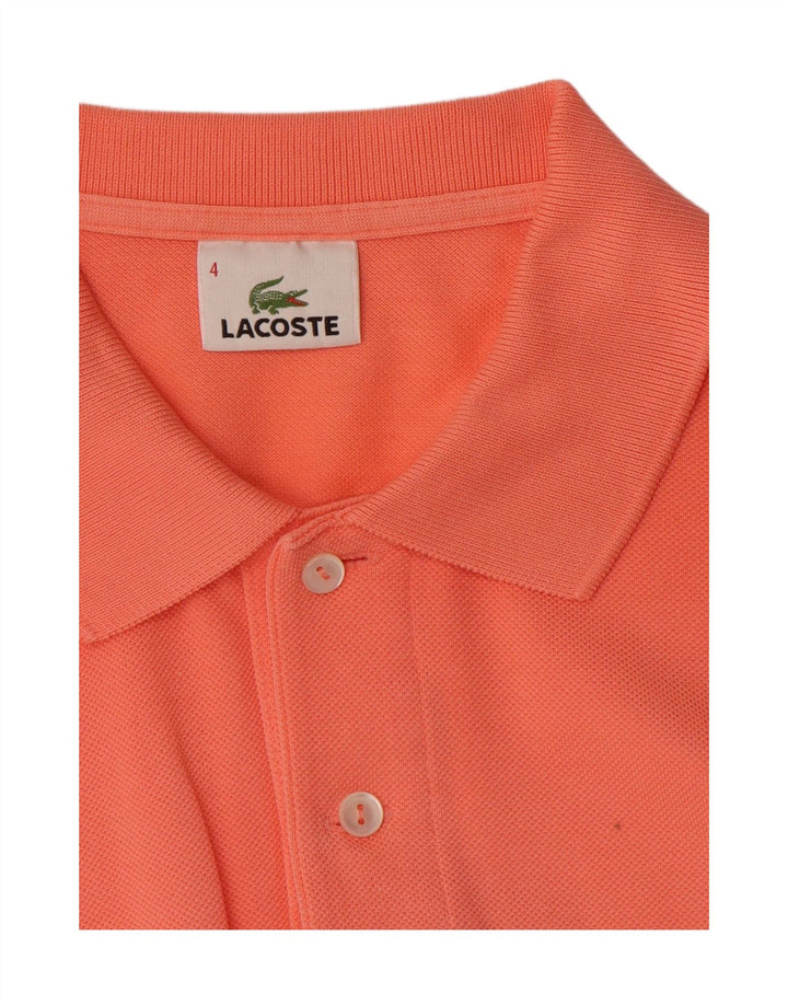 Polo Lacoste para hombre talla 4 mediano algodón naranja