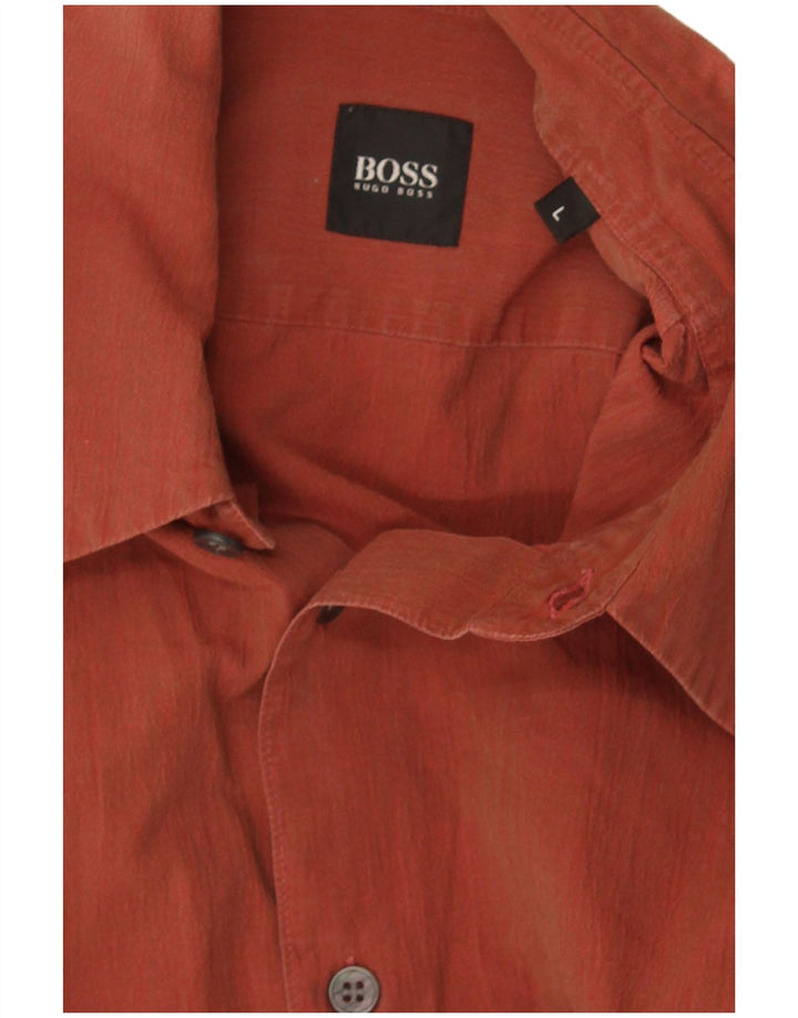 Camisa Hugo Boss Hombre Granate Grande