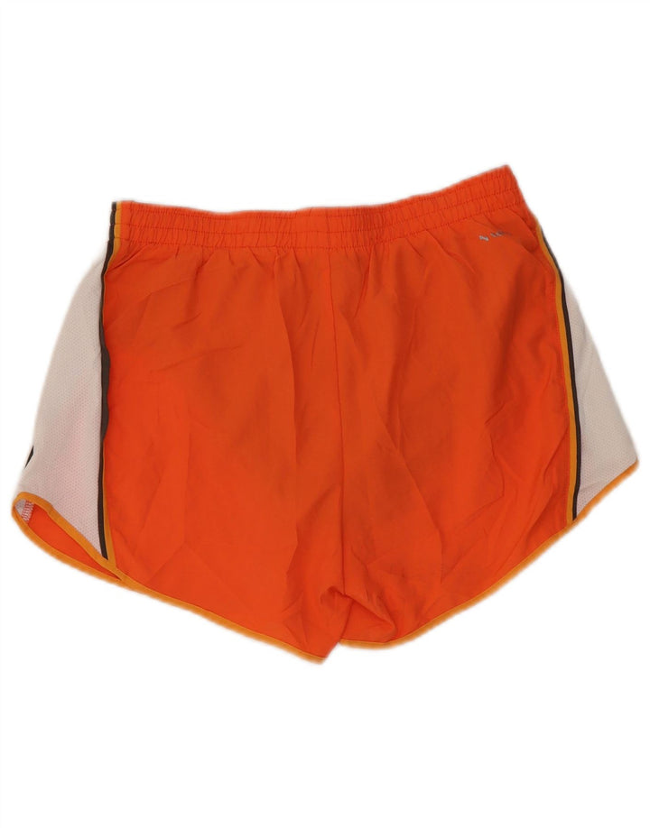 NIKE Pantalones cortos deportivos para mujer US 4/6 Pequeño Naranja Colorblock Poliéster
