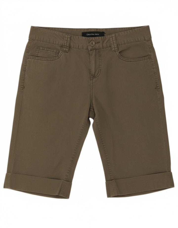 Calvin Klein Bermudas para Mujer US 8 Medium W30 Algodón Caqui