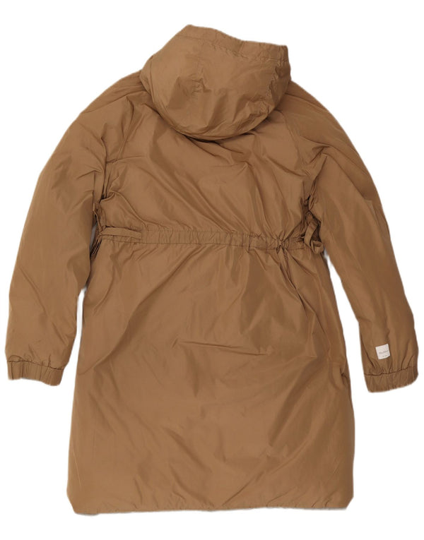 Max Mara Abrigo acolchado reversible con capucha para mujer UK 10 Small Beige Poliamida