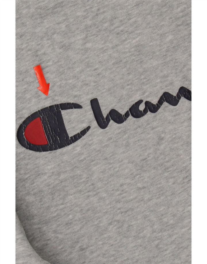 Champion Sudadera Gráfica para Hombre Jersey Pequeño De Algodón Moteado Gris
