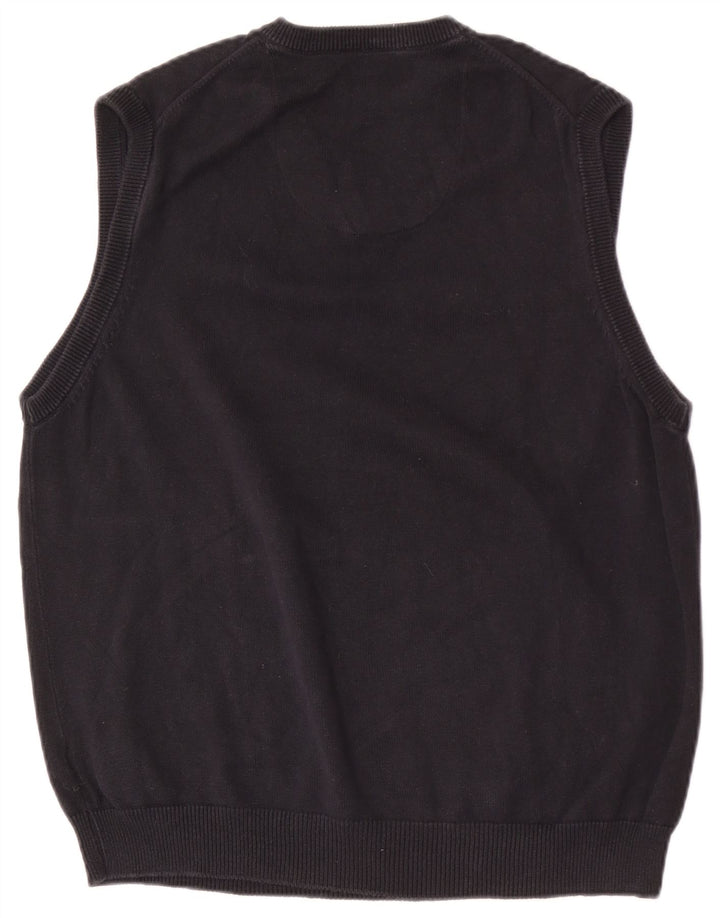 Marks & Spencer - Camiseta sin mangas para hombre, ajuste regular, talla grande, algodón negro