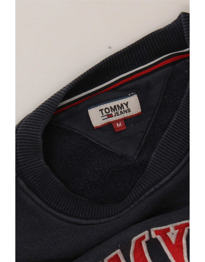 Tommy Hilfiger Sudadera gráfica para mujer Jumper UK 14 Medium Azul marino