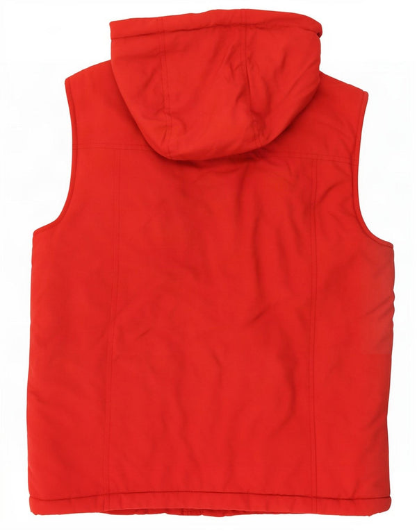 Jack Wills Chaleco utilitario con capucha para hombre UK 36 Small Rojo