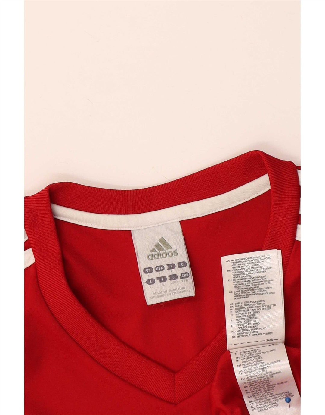 Adidas Mens Climalite Camiseta Top Grande Poliéster Rojo