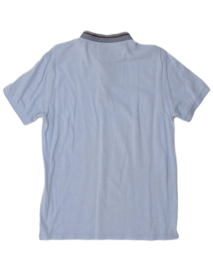 Zara Hombre Polo Azul Medio