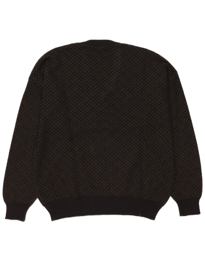 Bramante Jersey Con Cuello En V De Lana Gris Grande Para Hombre