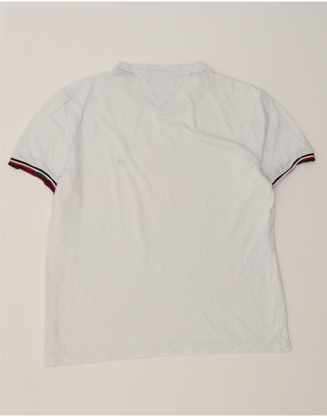 Tommy Hilfiger Camiseta Regular Fit para Hombre Top Mediano Rayas Blancas