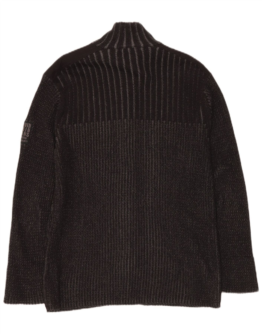 CALVIN KLEIN JEANS Suéter tipo cárdigan para mujer Reino Unido 44 Algodón gris grande