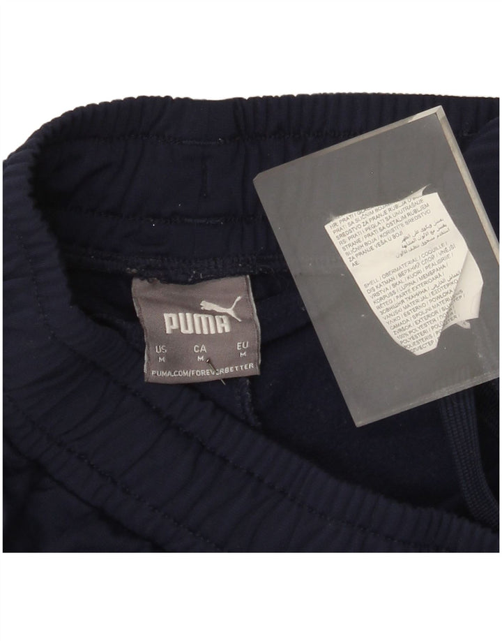 Puma Mujer Chándal Pantalones Joggers UK 12 Medio Azul Marino Poliéster