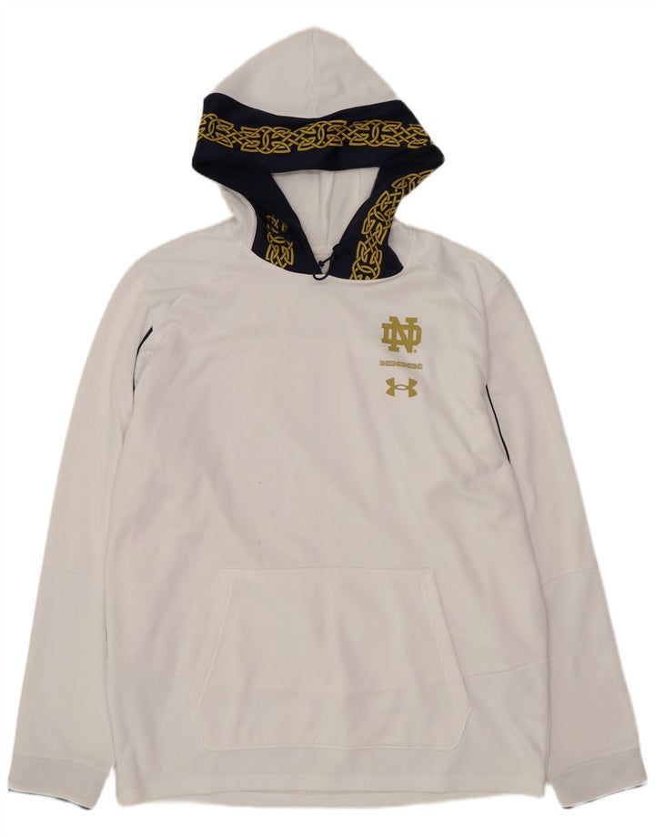 UNDER ARMOUR Hombre Sudadera con capucha gráfica Jersey grande Blanco Colorblock Poliéster