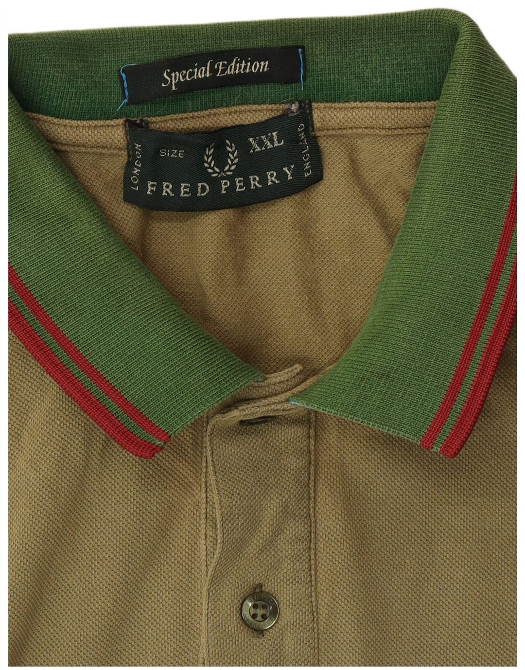 FRED PERRY Polo para niño 15-16 años 2XL Caqui
