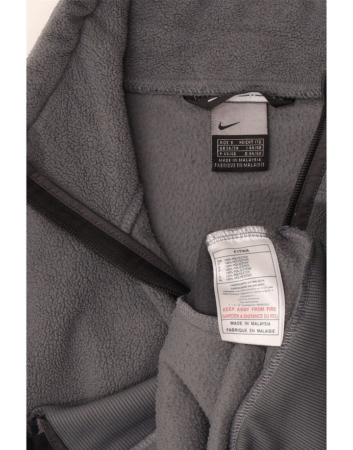 Nike Chaqueta polar para hombre UK 36/38 Small Gris Poliéster