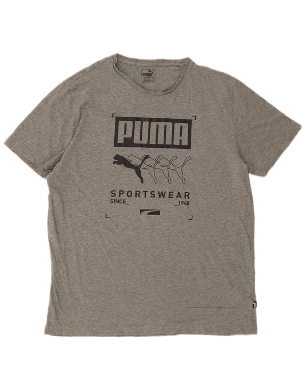 Puma Camiseta gráfica para hombre Top XL Gris Algodón