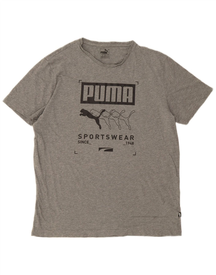 Puma Camiseta gráfica para hombre Top XL Gris Algodón