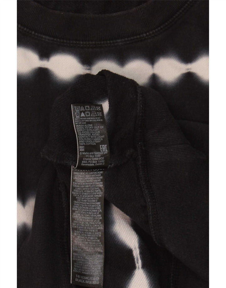Marks & Spencer Sudadera extragrande para mujer UK 40 XL Black Tie Dye