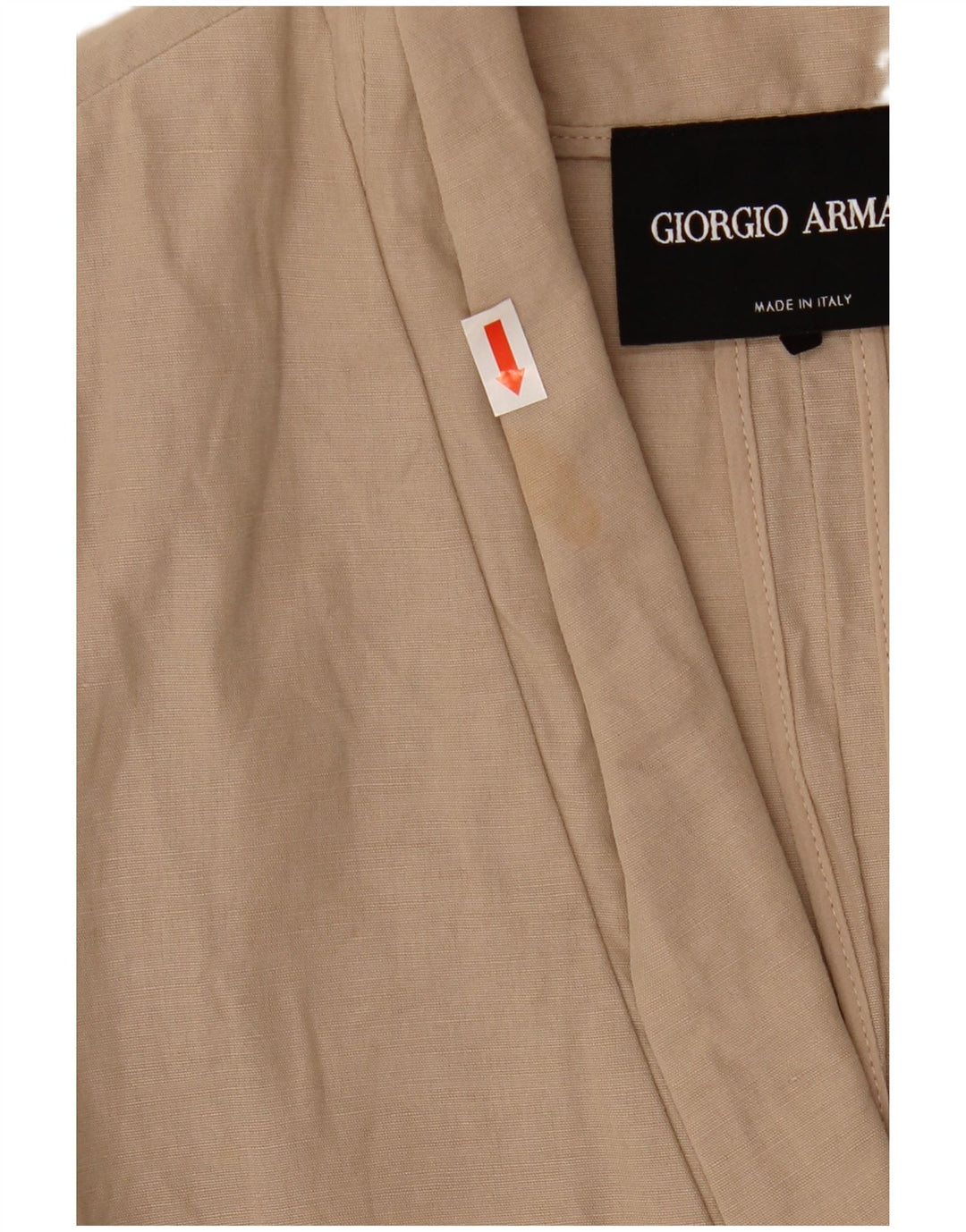 Armani Chaqueta Blazer de 1 Botón para Mujer UK 10 Small Beige Cotton