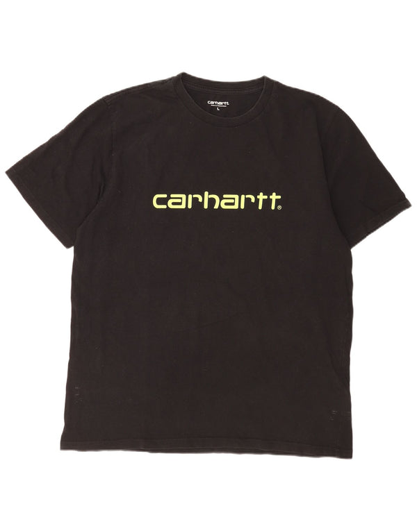 Carhartt - Camiseta gráfica para hombre, talla grande, algodón negro