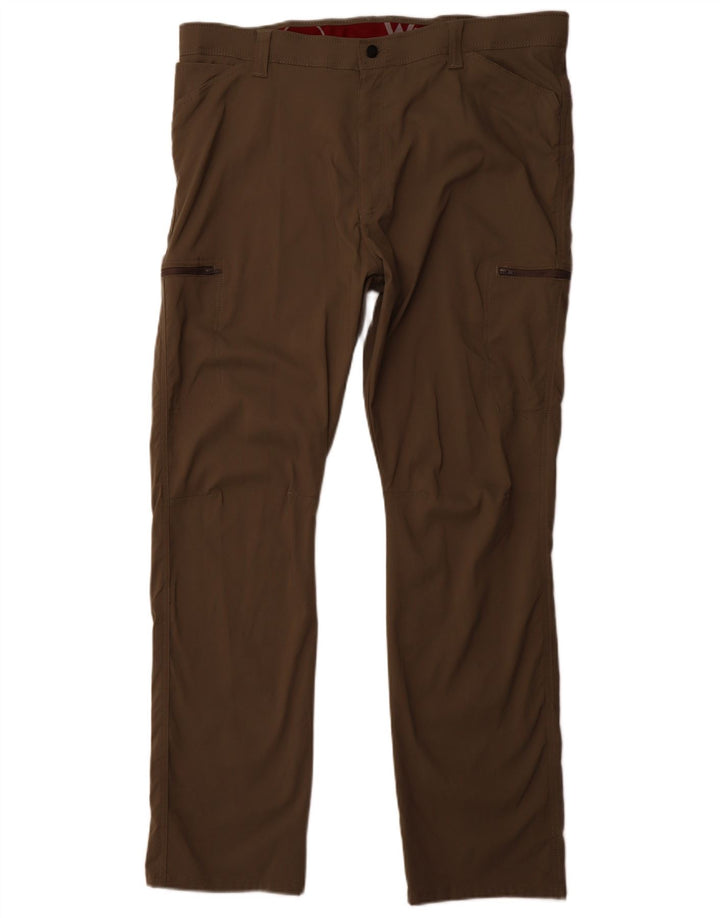 WRANGLER Pantalones cargo de senderismo rectos para hombre W40 L32 Nylon caqui