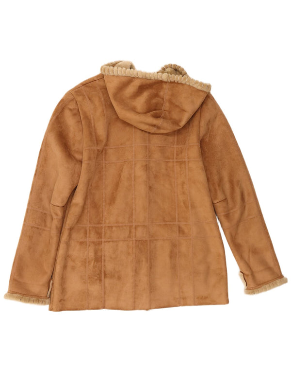 Klass Chaqueta Sherpa con capucha para mujer UK 42 Poliéster beige medio