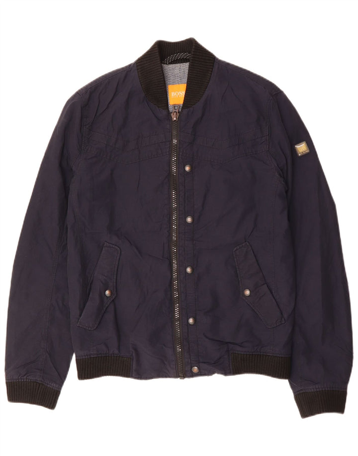 Hugo Boss Chaqueta Bomber para Hombre EU 46 Small Algodón Azul Marino