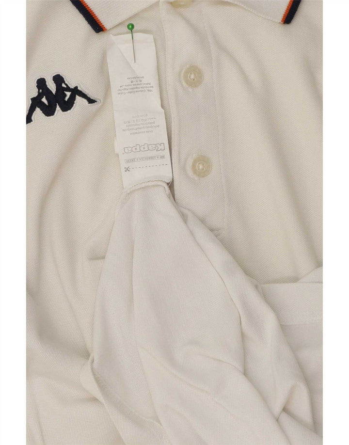 Polo Kappa Hombre Small De Algodón A Rayas Blanco