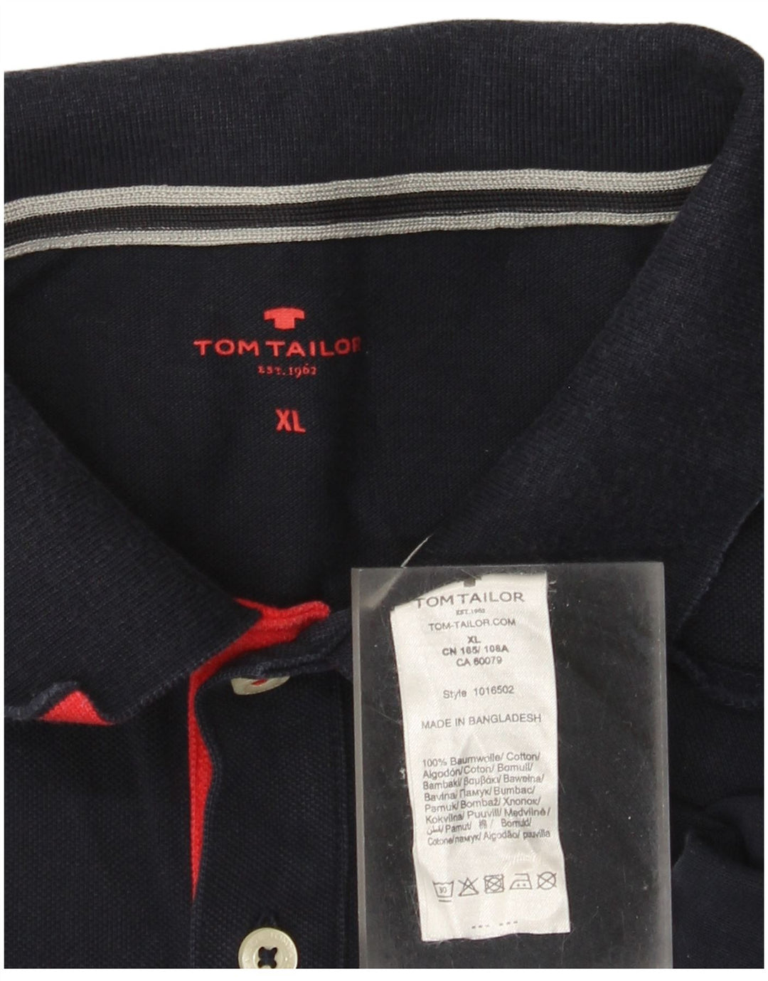 Tom Tailor Polo Hombre XL Azul Marino Algodón