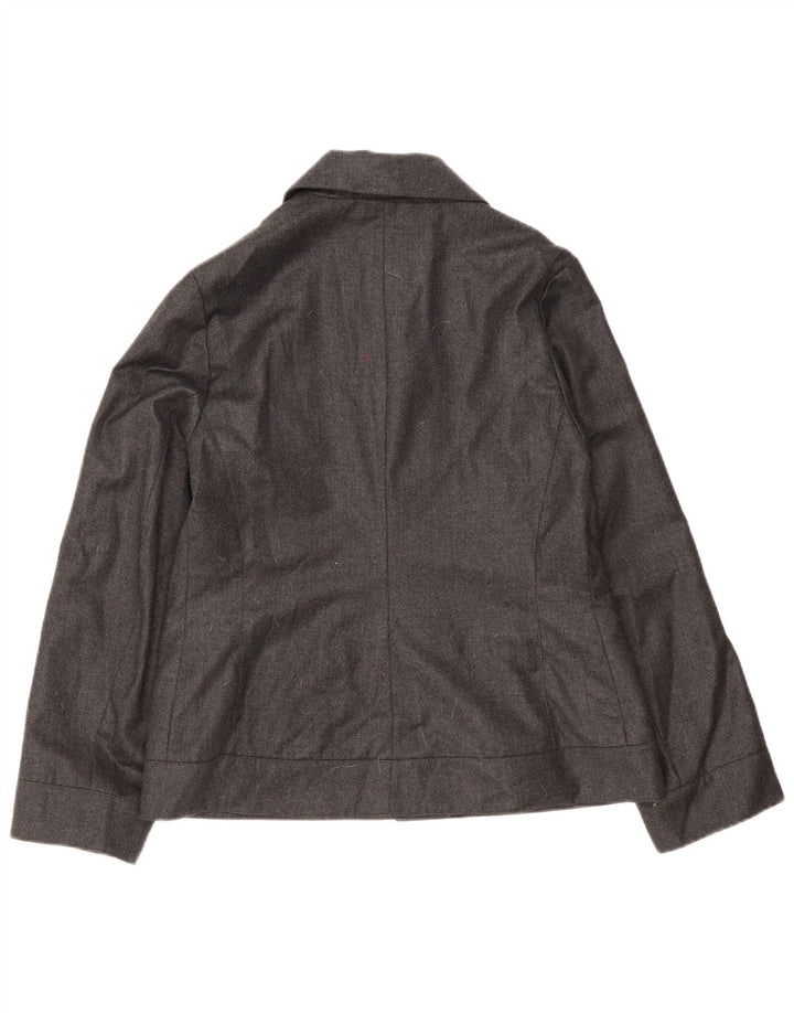 WHISTLES Chaqueta bomber para mujer Reino Unido 14 Lana gris grande
