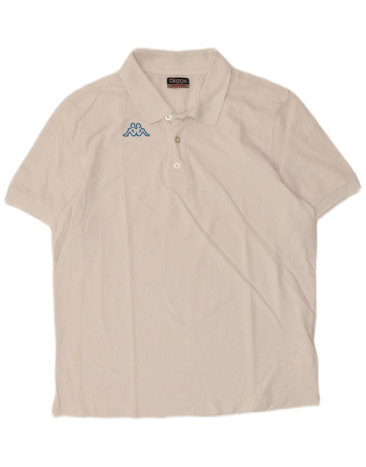 Polo Kappa Hombre Algodón Blanco Mediano