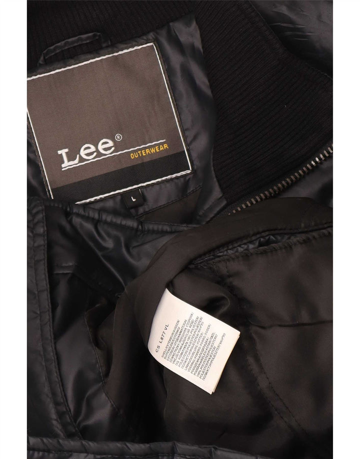 Lee Chaqueta acolchada para hombre UK 40 Large Poliéster negro