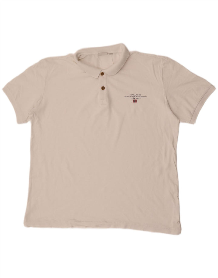 Napapijri Polo Hombre 2XL Blanco