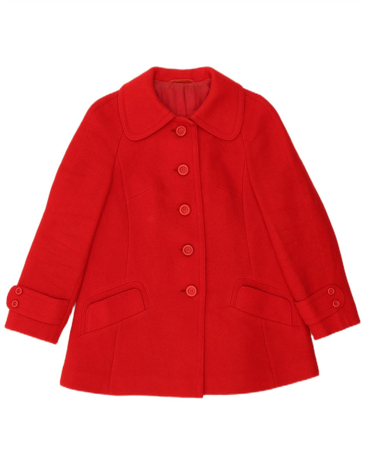 DEL MOD Abrigo para mujer UK 12 Lana roja mediana