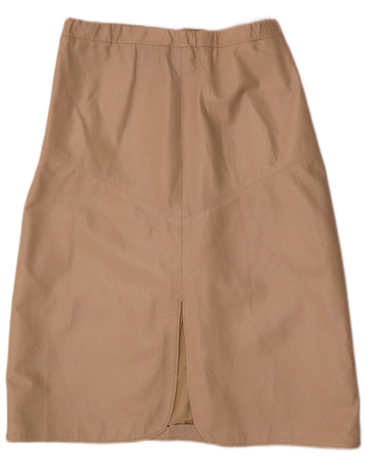Falda de cuero para mujer VINTAGE W30 Beige medio
