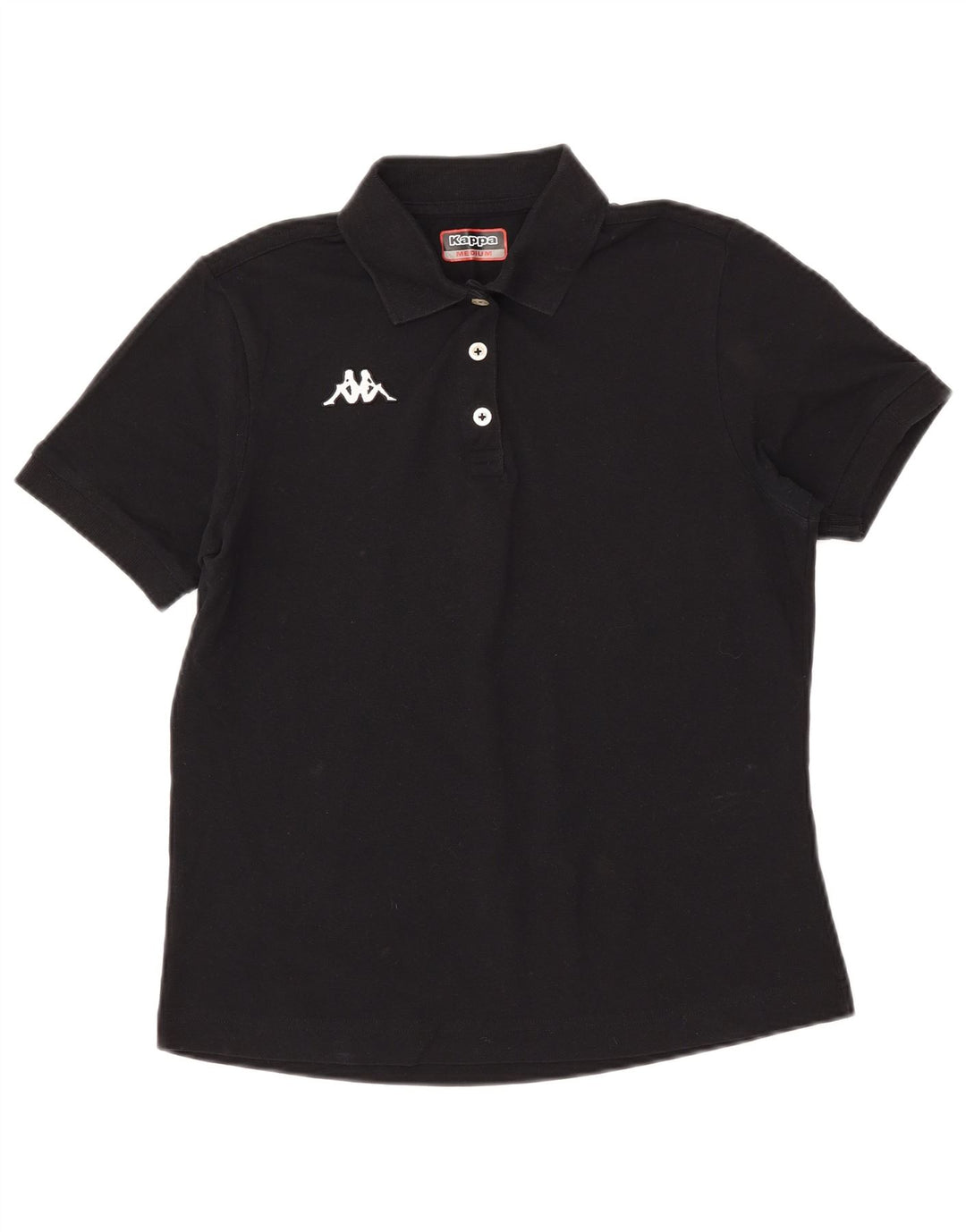 Kappa Polo para mujer UK 44 Mediano Algodón negro
